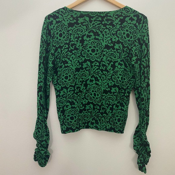 INC International Concepts Cropped Knit Scoop Neck Button Up Cardigan, L - Picture 5 of 9